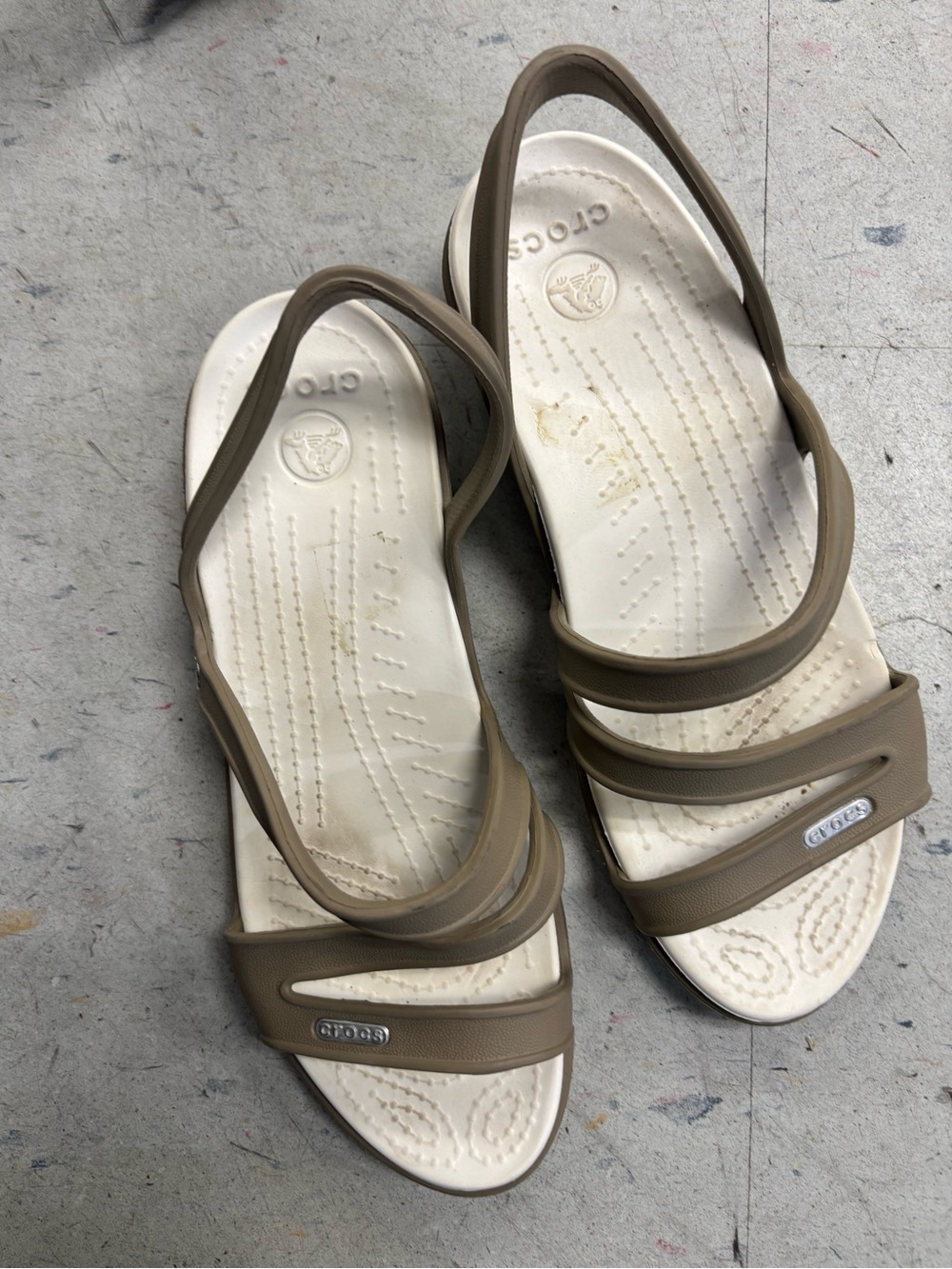 CROCS Women's Patricia II Wedge Sandals - Beige size 7